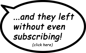 A speech bubble containing the text: \